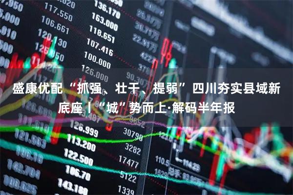 盛康优配 “抓强、壮干、提弱” 四川夯实县域新底座丨“城”势而上·解码半年报