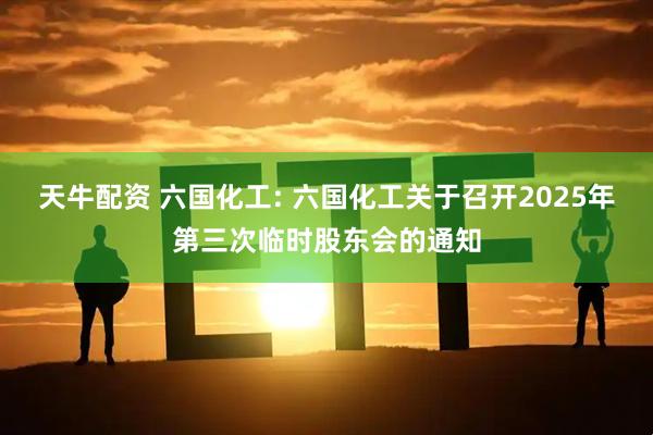 天牛配资 六国化工: 六国化工关于召开2025年第三次临时股东会的通知