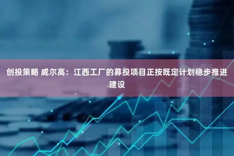创投策略 威尔高：江西工厂的募投项目正按既定计划稳步推进建设